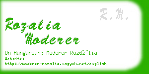 rozalia moderer business card